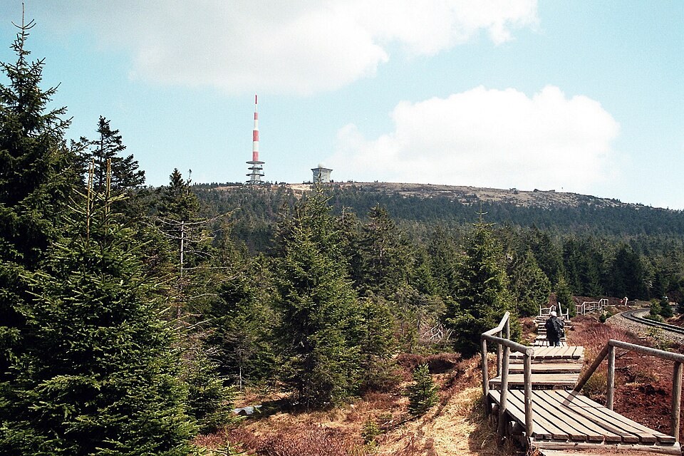 Brocken summit seen from the Goetheweg, Germany