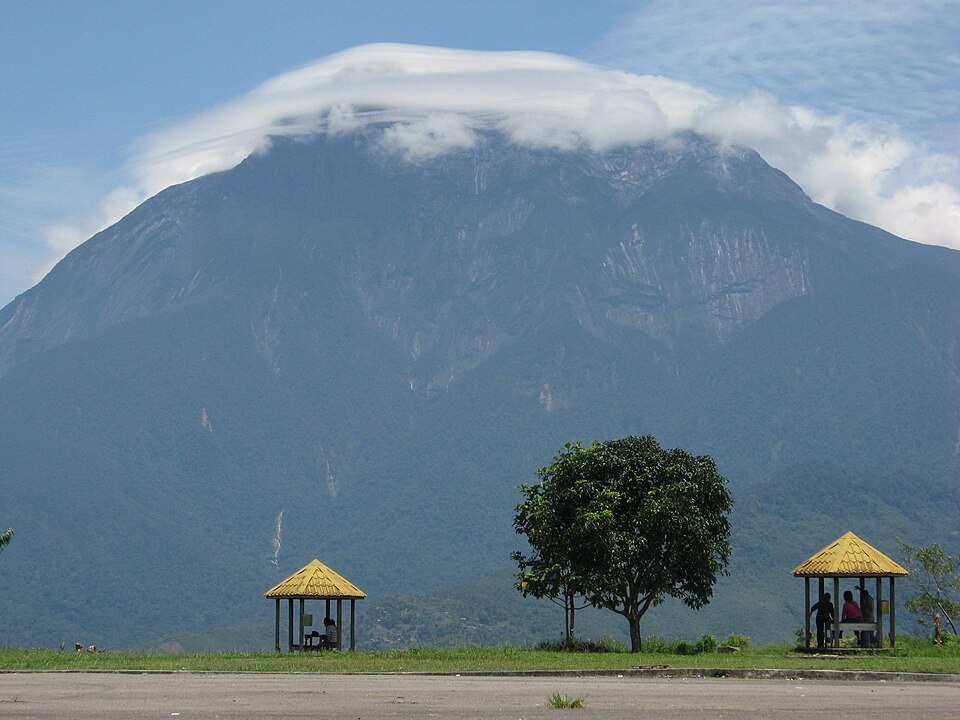 Mount Kinabalu seen from west-southwest, Malaysia
