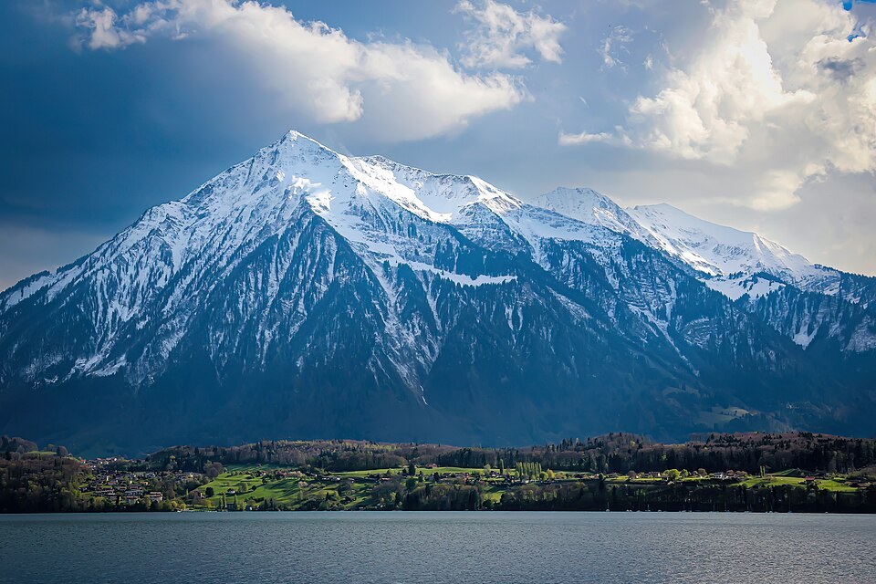 Niesen and Lake Thun from Gunten, Switzerland