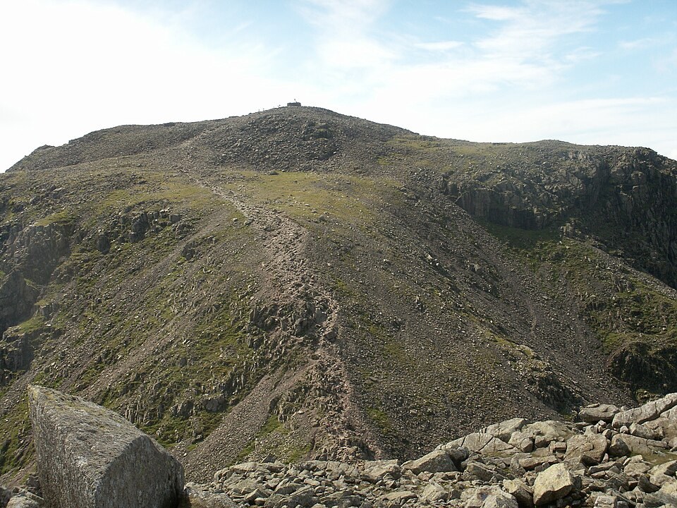 Scafell Pike seen from Broad Crag, England