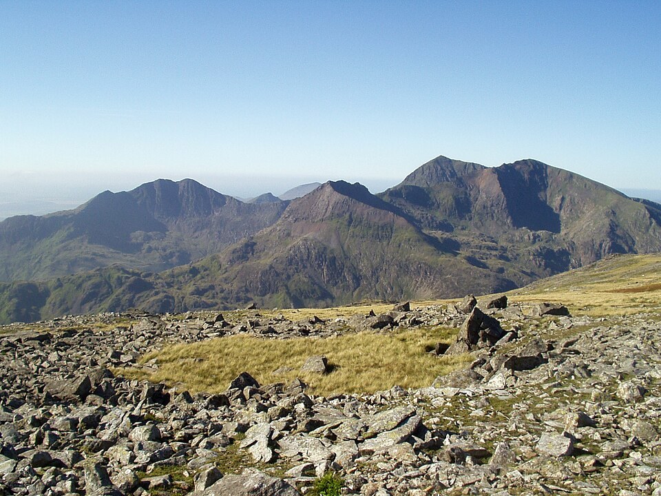 Snowdon massif seen from Glyder Fawr, Wales