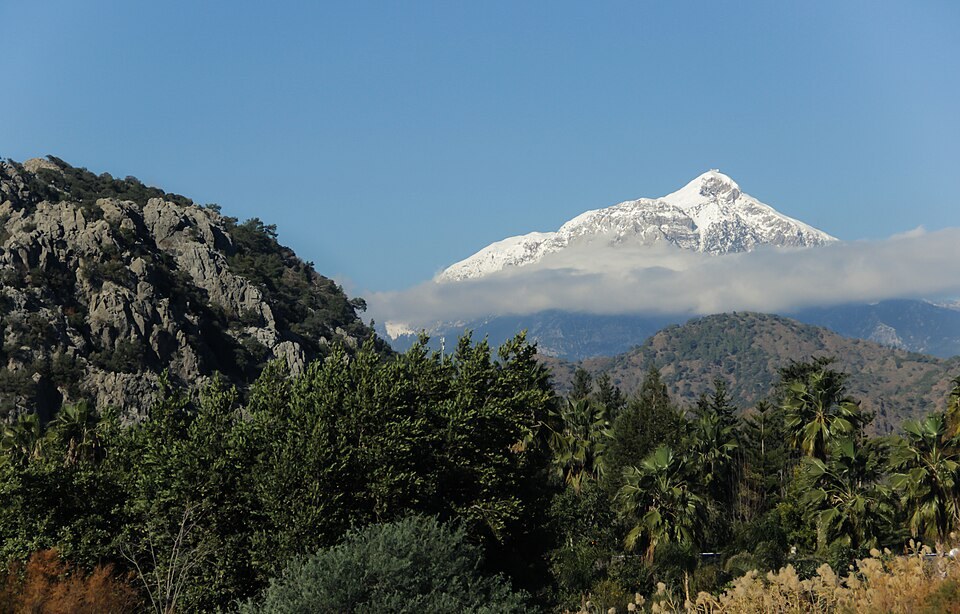 Tahtalı Dağı seen from Olympos Beach, Turkey